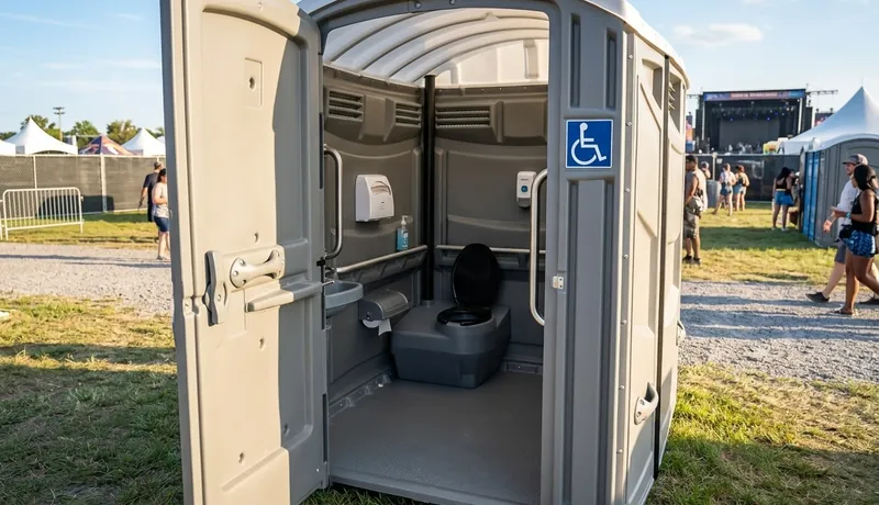 ADA-Compliant Porta Potty clean interior in Houston, TX