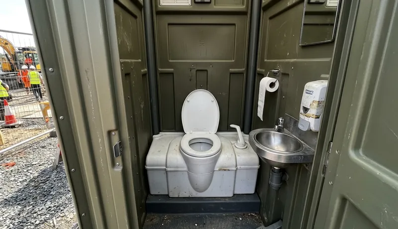 Deluxe Porta Potty (with Flushing) delivery to site in Houston, TX