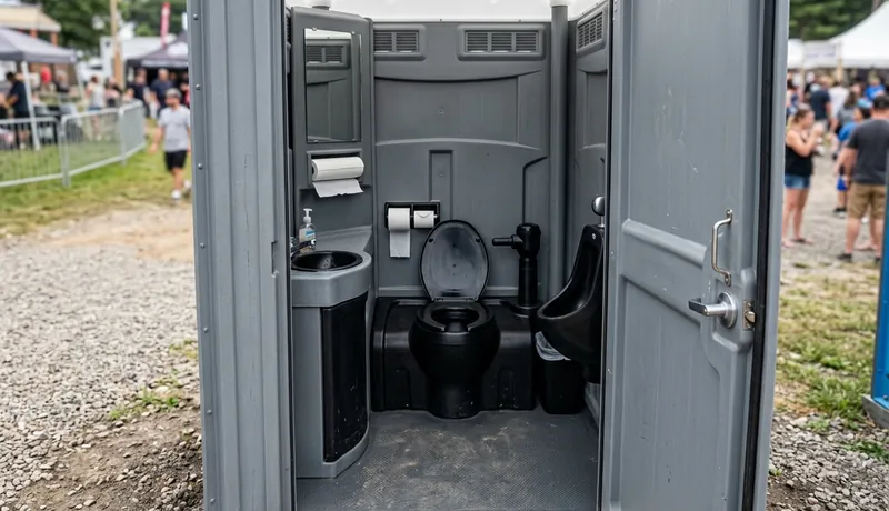 Deluxe Porta Potty (with Flushing) on-site placement in Houston, TX