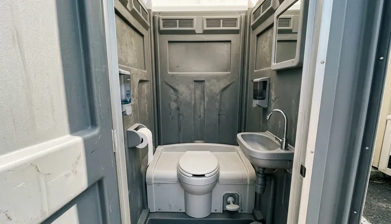 Flushable Porta Potty on-site placement in Houston, TX