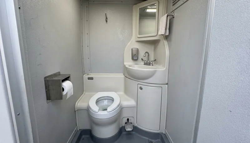 Flushable Porta Potty clean interior in Houston, TX