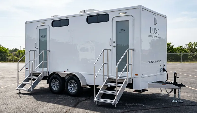 Restroom Trailer delivery to site in Houston, TX