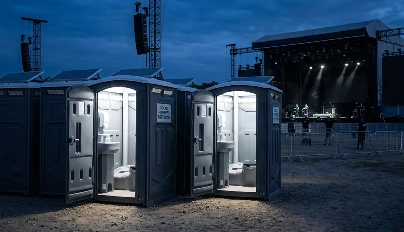 Solar-Powered Porta Potty in Houston, TX